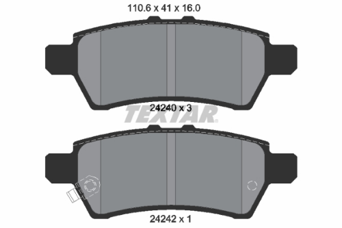 TEXTAR 2424001 Fren Sistemleri Fren Balatası - NISSAN NAVARA NP300 (D40) uyumlu