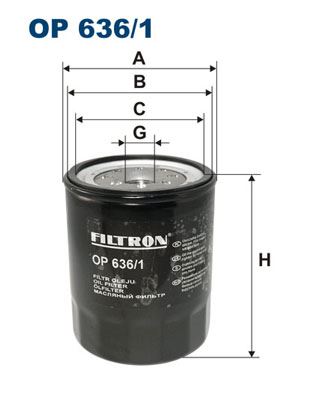FILTRON OP 636/1 Motor Yağ Filtresi - ISUZU CAMPO (KB) uyumlu