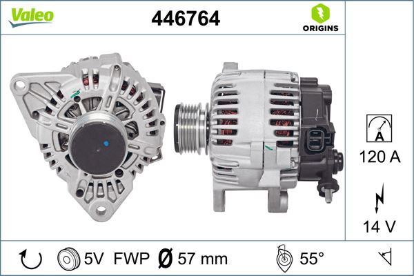 VALEO 446764 Elektrik Sistemi Alternatör - KIA SOUL I (AM) uyumlu