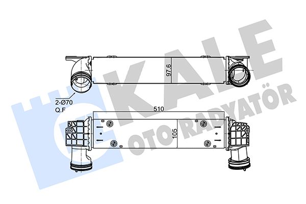 KALE OTO RADYATÖR 352510 Motor Turbo Radyatörü - BMW 3 Cabrio (E93) uyumlu