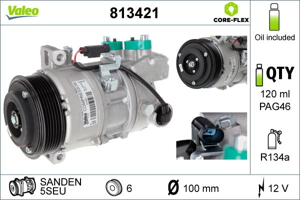 VALEO 813421 İklimlendirme Sistemi Kompresör Parçaları - BMW 3 (E90) uyumlu