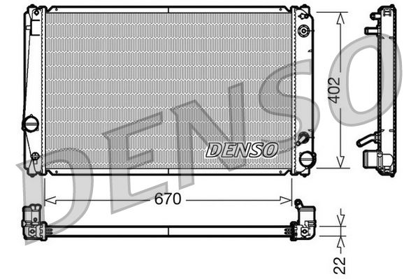 DENSO DRM50052 Soğutma Sistemi Su Soğutucu & Parçaları - TOYOTA RAV 4 IV (_A4_) uyumlu