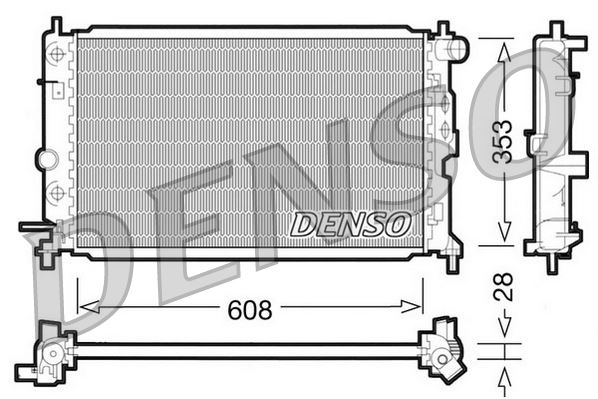 DENSO DRM20026 Soğutma Sistemi Su Soğutucu & Parçaları - OPEL VECTRA A Hatchback (J89) uyumlu