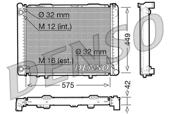 DENSO DRM17069 Soğutma Sistemi Su Soğutucu & Parçaları - MERCEDES-BENZ 190 (W201) uyumlu