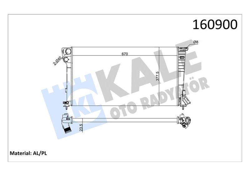 Su Radyatörü - KALE OTO RADYATÖR - 0403032AL