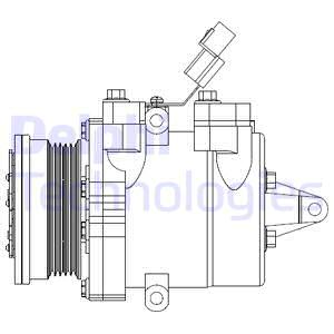 DELPHI CS20534 İklimlendirme Sistemi Kompresör Parçaları - MITSUBISHI COLT VI (Z3_A, Z2_A) uyumlu