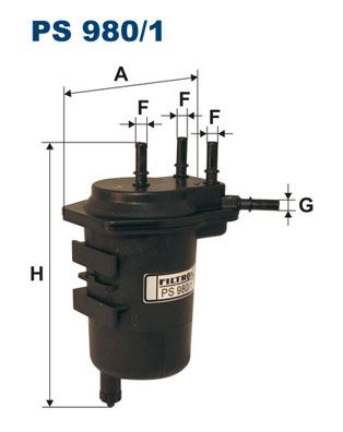 FILTRON PS 980/1 Yakıt Sistemi Yakıt Filtresi - RENAULT MEGANE II (BM0/1_, CM0/1_) uyumlu