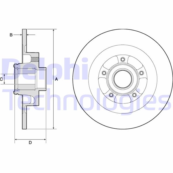 DELPHI BG9134RS Fren Sistemleri Fren Diski - RENAULT GRAND SCÉNIC III (JZ0/1_) uyumlu