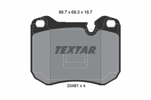 TEXTAR 2048102 Fren Sistemleri Fren Balatası - PORSCHE 924 uyumlu