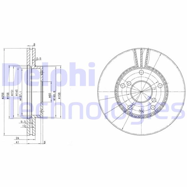 DELPHI BG3531 Fren Sistemleri Fren Diski - DAEWOO LEGANZA (KLAV) uyumlu