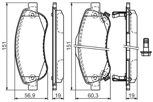 BOSCH 0 986 494 379 Fren Sistemleri Fren Balatası - HONDA CR-V III (RE_) uyumlu