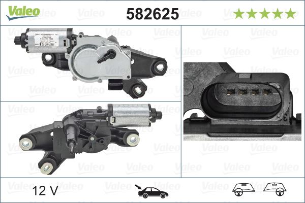 VALEO 582625 Kaporta & Gövde Parçaları Cam Silecek Mekanizması - VW SCIROCCO III (137, 138) uyumlu
