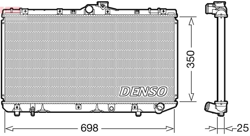 DENSO DRM50079 Soğutma Sistemi Su Soğutucu & Parçaları - TOYOTA COROLLA Compact (_E10_) uyumlu