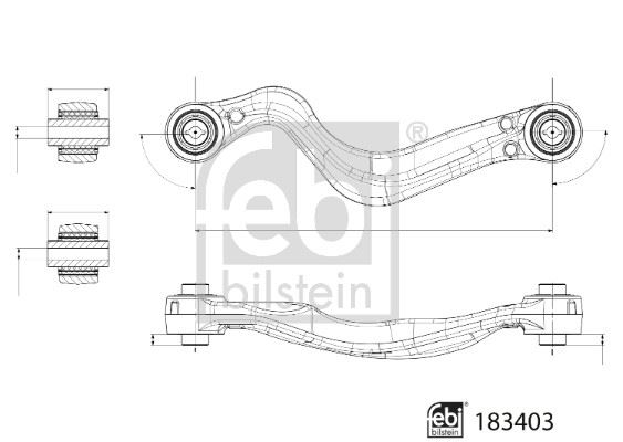 FEBI BILSTEIN 183403 Süspansiyon Sistemi Bugi Kolu - LAND ROVER DISCOVERY SPORT (L550) uyumlu