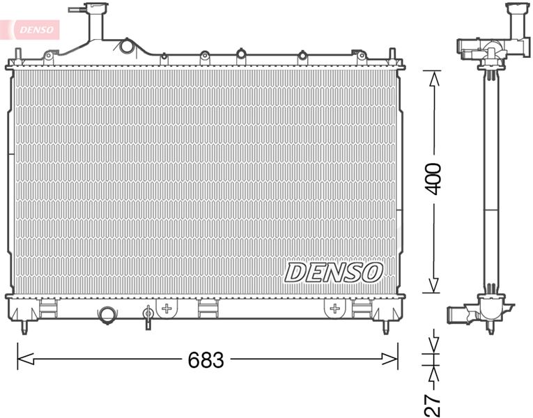 DENSO DRM45038 Soğutma Sistemi Su Soğutucu & Parçaları - MITSUBISHI OUTLANDER III (GG_W, GF_W, ZJ, ZL, ZK) uyumlu