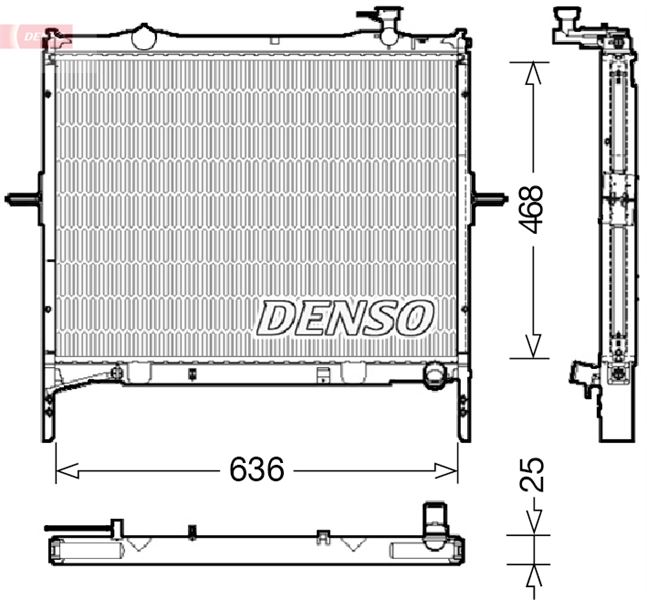 DENSO DRM43001 Soğutma Sistemi Su Soğutucu & Parçaları - KIA SORENTO I (JC) uyumlu