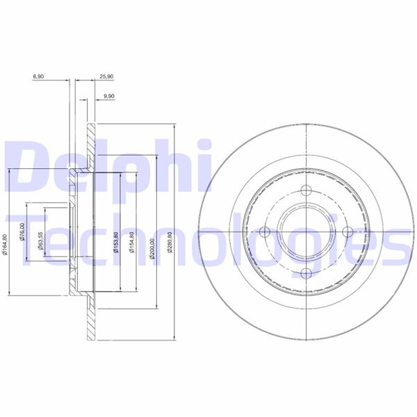 DELPHI BG3743 Fren Sistemleri Fren Diski - FORD FOCUS I (DAW, DBW) uyumlu