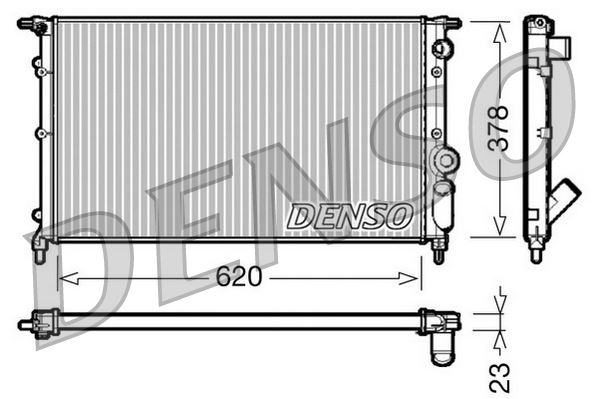 DENSO DRM23022 Soğutma Sistemi Su Soğutucu & Parçaları - RENAULT 21 Sedan (L48_) uyumlu