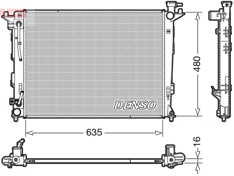 DENSO DRM41005 Soğutma Sistemi Su Soğutucu & Parçaları - HYUNDAI ix35 (LM, EL, ELH) uyumlu