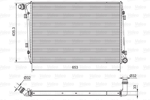 VALEO 701664 Soğutma Sistemi Su Soğutucu & Parçaları - VW CADDY III Kasa/büyük limuzin (2KA, 2KH, 2CA, 2CH) uyumlu