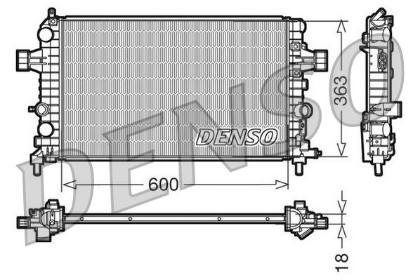 DENSO DRM20103 Soğutma Sistemi Su Soğutucu & Parçaları - OPEL ASTRA G Station wagon (T98) uyumlu