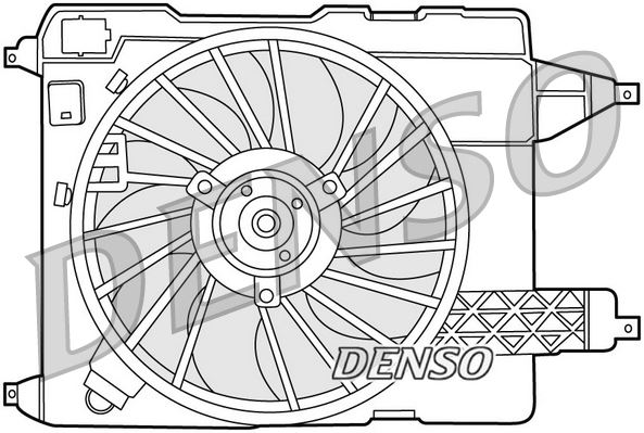 DENSO DER23002 Soğutma Sistemi Fan - RENAULT MEGANE II Station wagon (KM0/1_) uyumlu