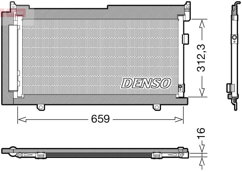 DENSO DCN36006 İklimlendirme Sistemi Klima Radyatörü - SUBARU FORESTER (SJ_) uyumlu