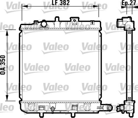 VALEO 732726 Soğutma Sistemi Su Soğutucu & Parçaları - MAZDA DEMIO (DW) uyumlu