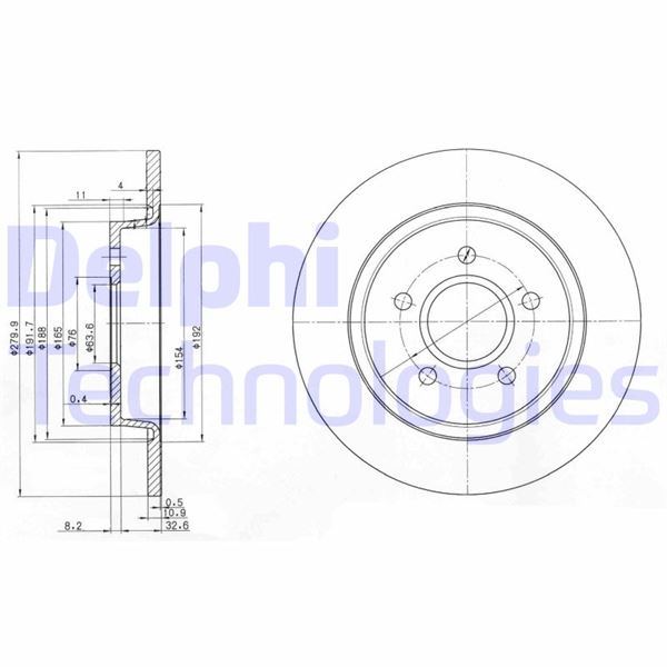 DELPHI BG3897C Fren Sistemleri Fren Diski - VOLVO C30 (533) uyumlu