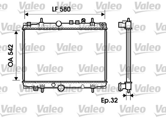 VALEO 734279 Soğutma Sistemi Su Soğutucu & Parçaları - PEUGEOT 406 (8B) uyumlu
