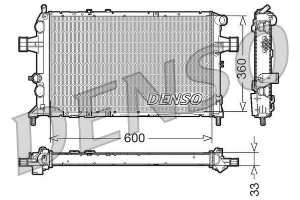 DENSO DRM20018 Soğutma Sistemi Su Soğutucu & Parçaları - OPEL ASTRA G Hatchback (T98) uyumlu