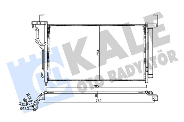 KALE OTO RADYATÖR 358085 İklimlendirme Sistemi Klima Radyatörü - HYUNDAI H-1 Travel (TQ) uyumlu