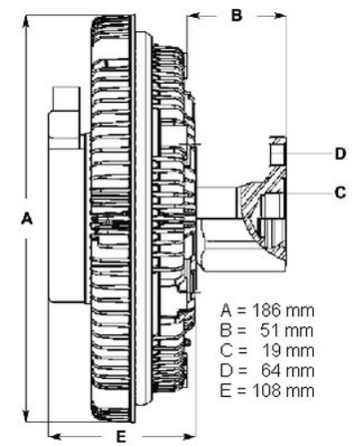 BorgWarner (BERU) LK031 Soğutma Sistemi Fan - MAN TGM I uyumlu