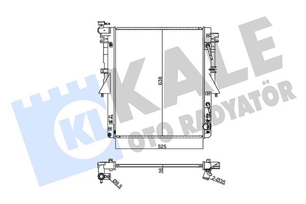KALE OTO RADYATÖR 355065 Diğer Diğer Donanım & Parçalar - MITSUBISHI L200 / TRITON (KJ_, KK_, KL_) uyumlu