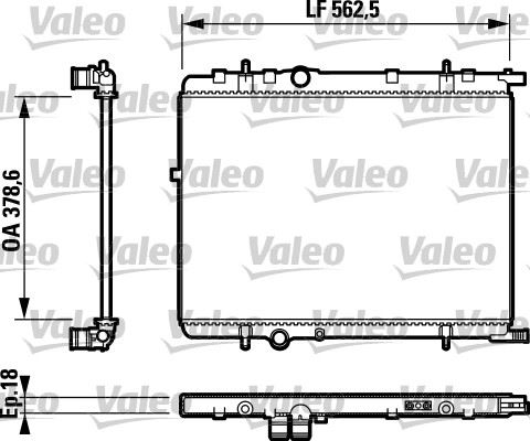 VALEO 732890 Soğutma Sistemi Su Soğutucu & Parçaları - PEUGEOT 308 I (4A_, 4C_) uyumlu