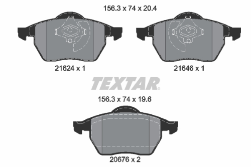 TEXTAR 2162402 Fren Sistemleri Fren Balatası - AUDI A4 B5 (8D2) uyumlu