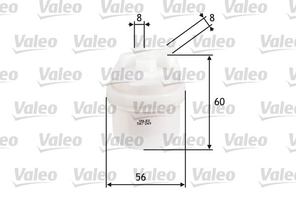 VALEO 587049 Yakıt Sistemi Yakıt Filtresi - MAZDA 323 S IV (BG) uyumlu