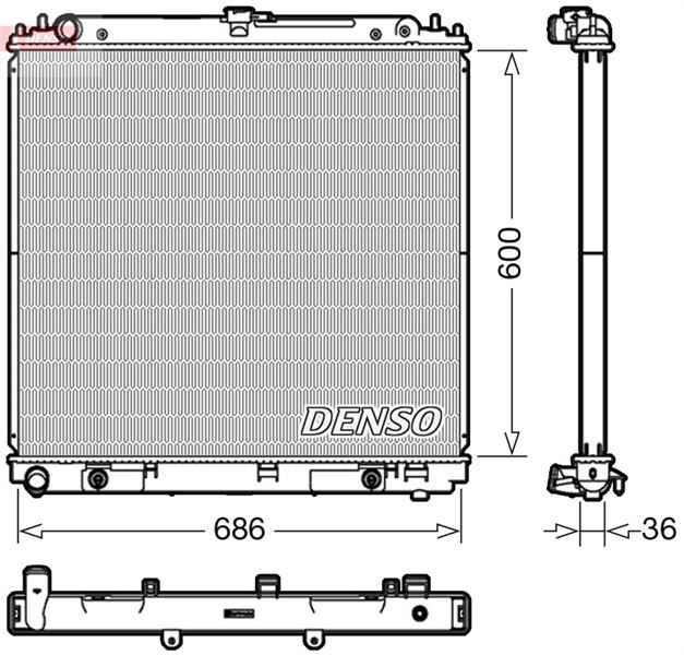 DENSO DRM46042 Soğutma Sistemi Su Soğutucu & Parçaları - NISSAN PATHFINDER III (R51) uyumlu