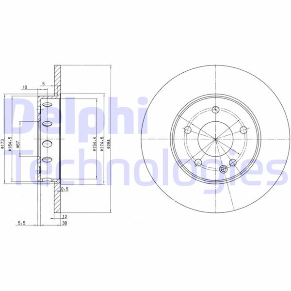 DELPHI BG2769 Fren Sistemleri Fren Diski - MERCEDES-BENZ C-SERISI (W202) uyumlu