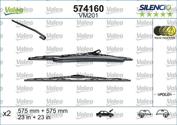 VALEO 574160 Kaporta & Gövde Parçaları Cam Silecek Mekanizması - SAAB 9-5 (YS3E) uyumlu