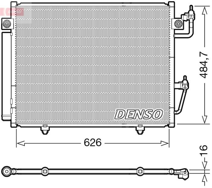 DENSO DCN45009 İklimlendirme Sistemi Klima Radyatörü - MITSUBISHI PAJERO IV (V8_W, V9_W) uyumlu