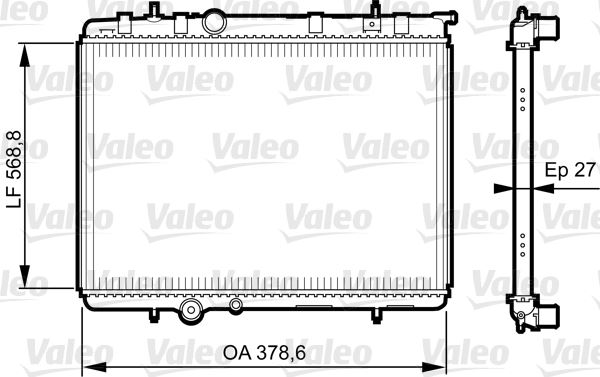 VALEO 735597 Soğutma Sistemi Su Soğutucu & Parçaları - PEUGEOT 206 Hatchback (2A/C) uyumlu