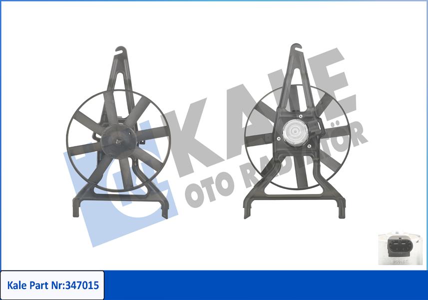 KALE OTO RADYATÖR 347015 Soğutma Sistemi Fan - PEUGEOT 106 I (1A, 1C) uyumlu