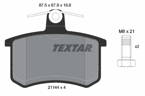 TEXTAR 2114401 Fren Sistemleri Fren Balatası - ALFA ROMEO 164 (164_) uyumlu