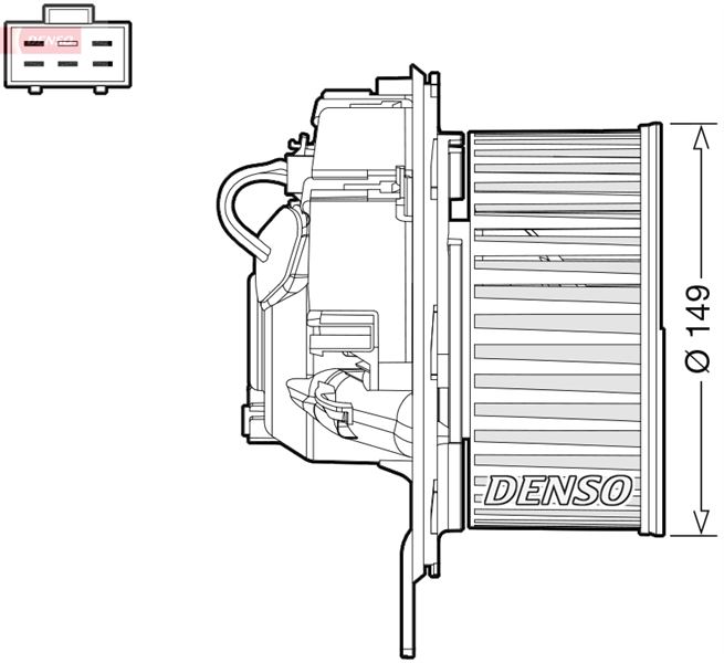 DENSO DEA32005 İklimlendirme Sistemi Fan Parçaları - SEAT ALHAMBRA (710, 711) uyumlu