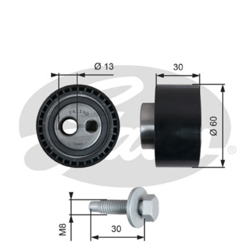 GATES T41140 Motor Kayış Kasnağı - CITROËN XANTIA (X1_, X2_) uyumlu