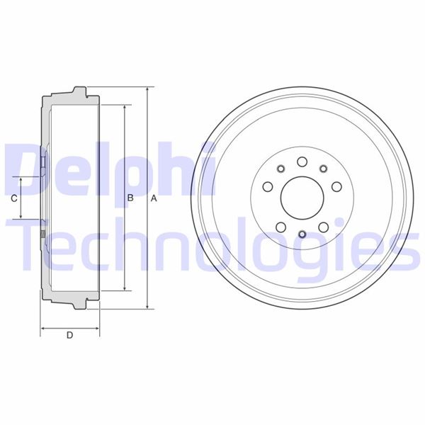 DELPHI BF629 Fren Sistemleri Fren Kampanası - FIAT DOBLO Cargo (263_) uyumlu