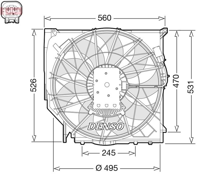 Radyatör Fanı - DENSO - DER05008 Ürün Görseli