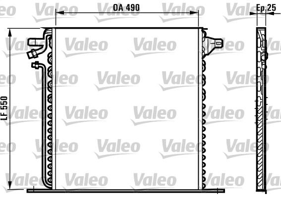 VALEO 817011 İklimlendirme Sistemi Klima Radyatörü - MERCEDES-BENZ VITO Minibüs/Otobüs (W638) uyumlu