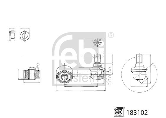 FEBI BILSTEIN 183102 Süspansiyon Sistemi Stabilizatör - MITSUBISHI L200 / TRITON (KJ_, KK_, KL_) uyumlu